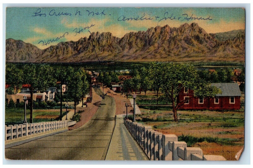 1953 Organ Mountains And Viaduct Las Cruces New Mexico NM Vintage Postcard