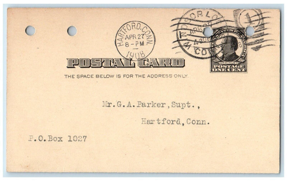 1908 Order Receipt For Swing Windsor Locks Connecticut CT Antique Postcard
