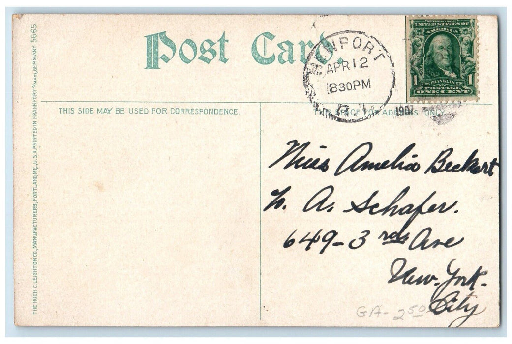 1907 General Signal Drill Naval Training Station Newport RI Antique Postcard