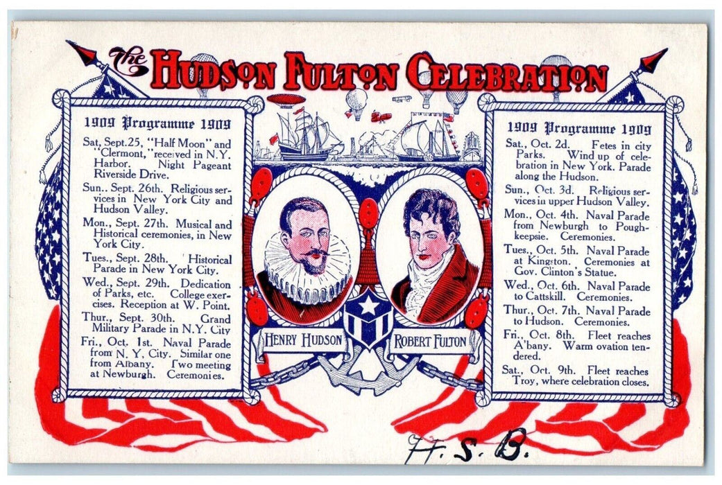 Souvenir Programme Hudson-Fulton Celebration New York NY Postcard