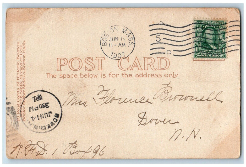 1907 View Of Mill No. 1 And Mill No. 2 Boston Massachusetts MA Antique Postcard