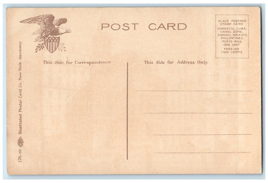 c1910's Old State House Street View Trolley Boston Massachusetts MA Postcard