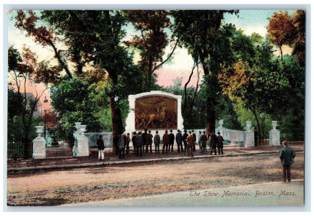 The Show Memorial Scene Street Dirt Road Boston Massachusetts MA Postcard