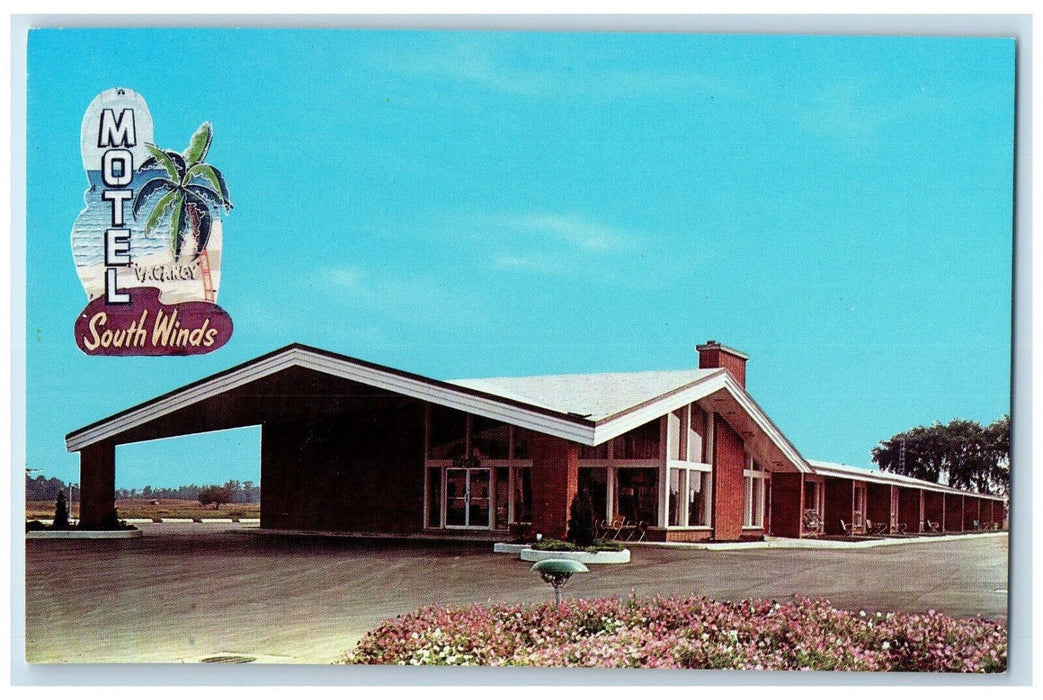 c1950's South Winds Motel London Ontario Canada Vintage Unposted Postcard