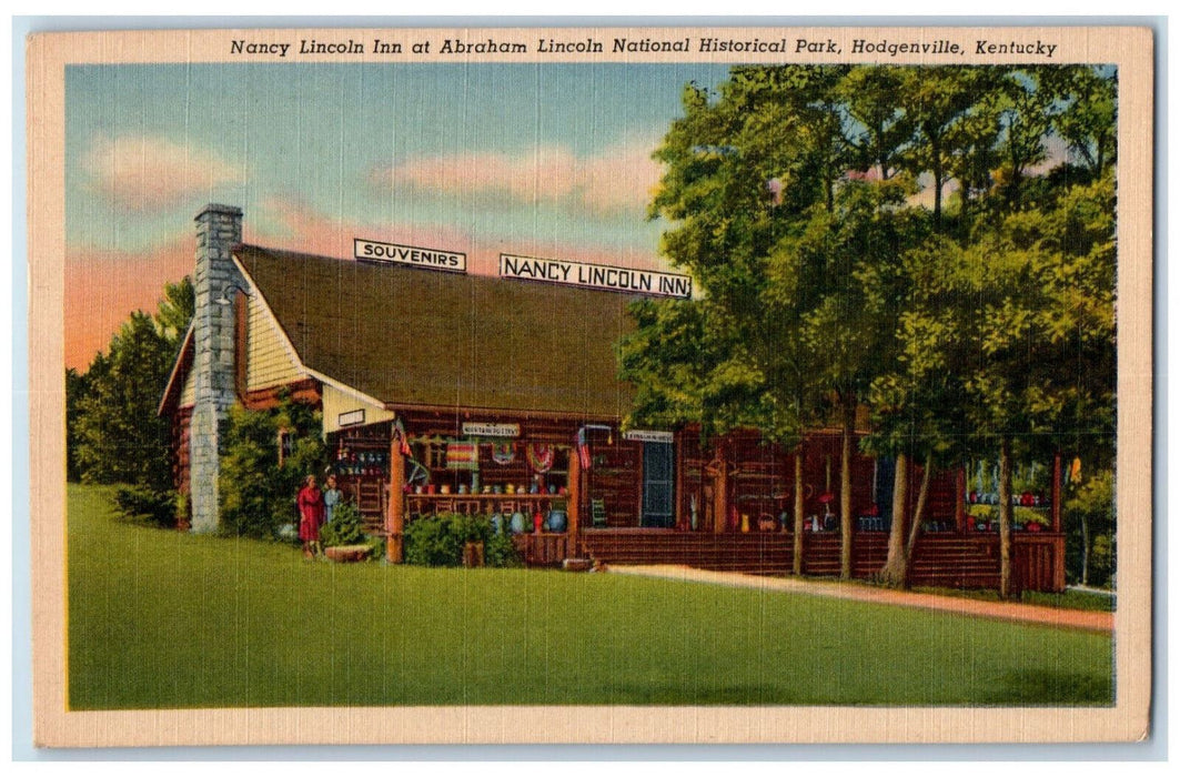 1959 Nancy Lincoln Inn Abraham Lincoln National Park Hodgenville KY Postcard