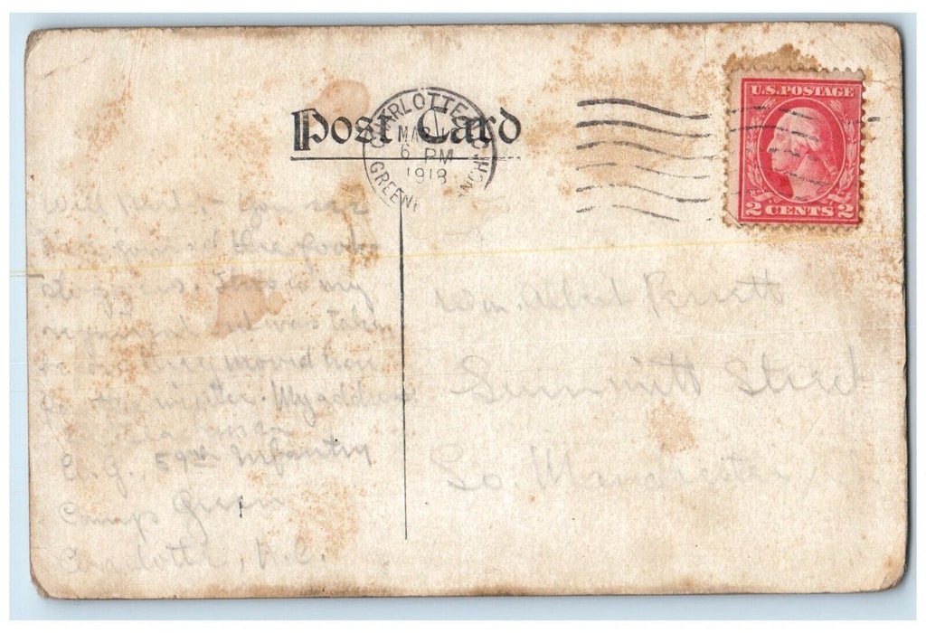 1918 Company Street 59th Infantry Camp At Gettysburg Pennsylvania PA Postcard