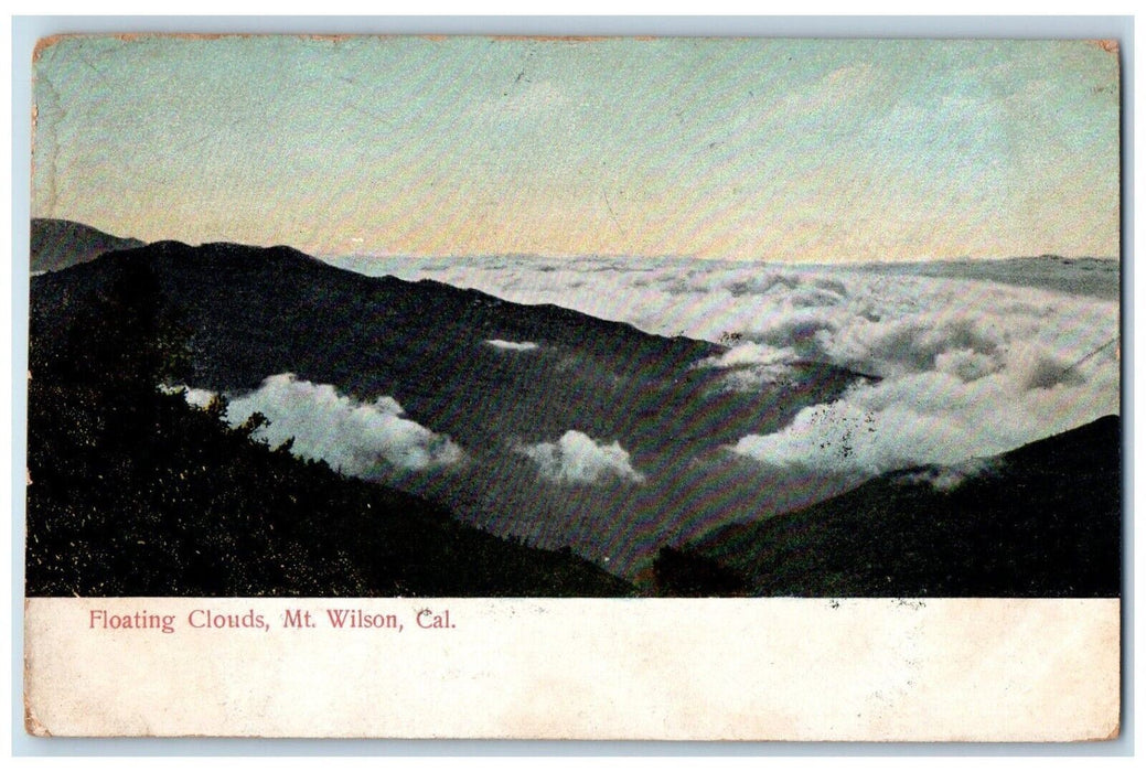 1908 Floating Clouds Mt. Wilson Nature Scene California CA Antique Postcard