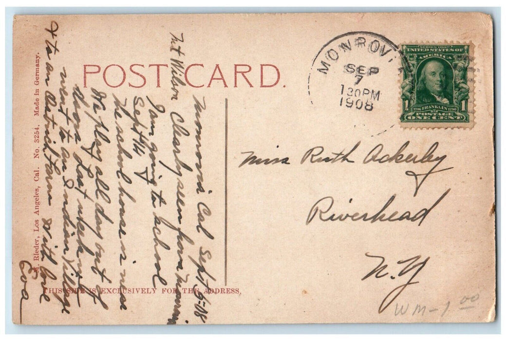 1908 Floating Clouds Mt. Wilson Nature Scene California CA Antique Postcard