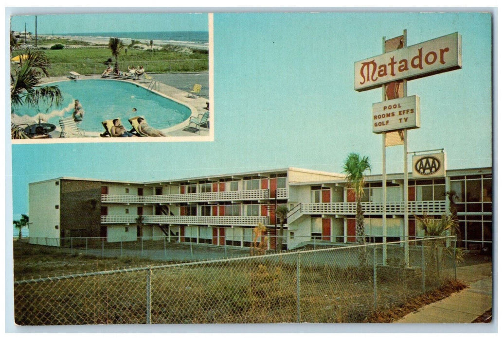 c1950's Matador Motor Inn Myrtle Beach South Carolina SC Unposted Postcard