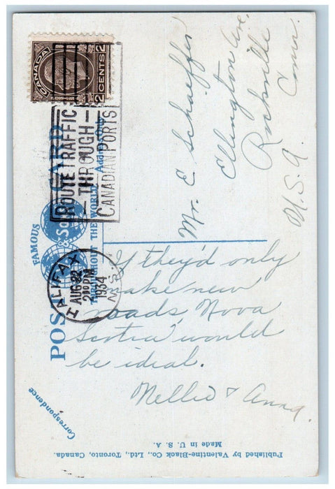 1934 Government House Halifax Nova Scotia Canada Posted Vintage Postcard