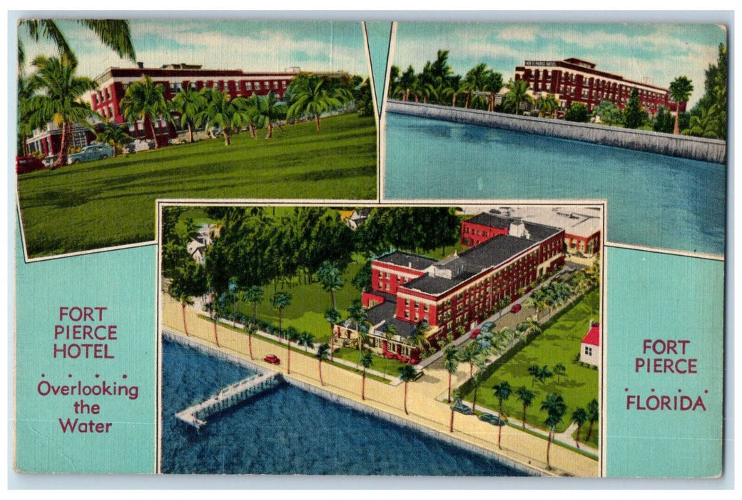 c1950's The Fort Pierce Hotel Fort Pierce Florida FL Multiview Postcard