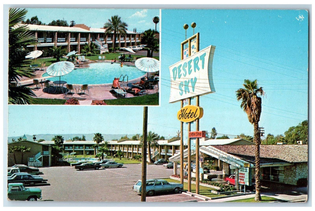 c1960's Pool View The Desert Sky Hotel Phoenix Arizona AZ VintagePostcard