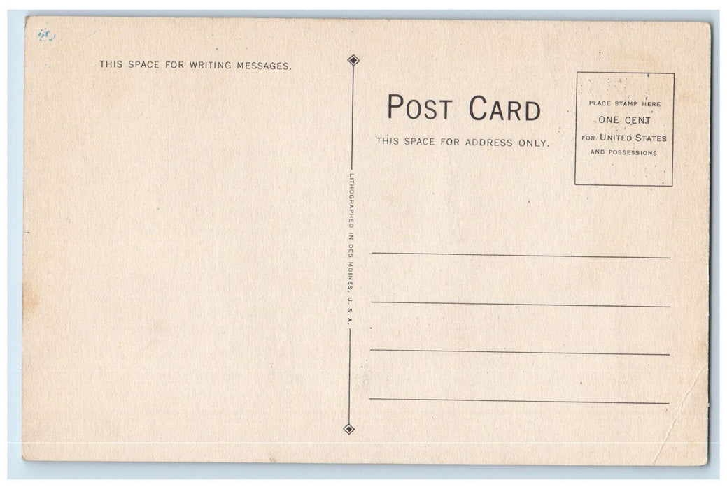 c1960's Tea Room Lounge Younker Brothers Des Moines Iowa IA Unposted Postcard