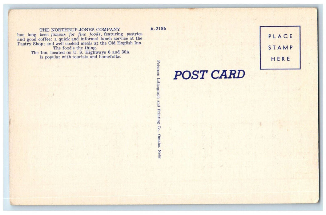 c1960's Northrup-Jones Old English Inn Omaha Nebraska NE Multiview Postcard