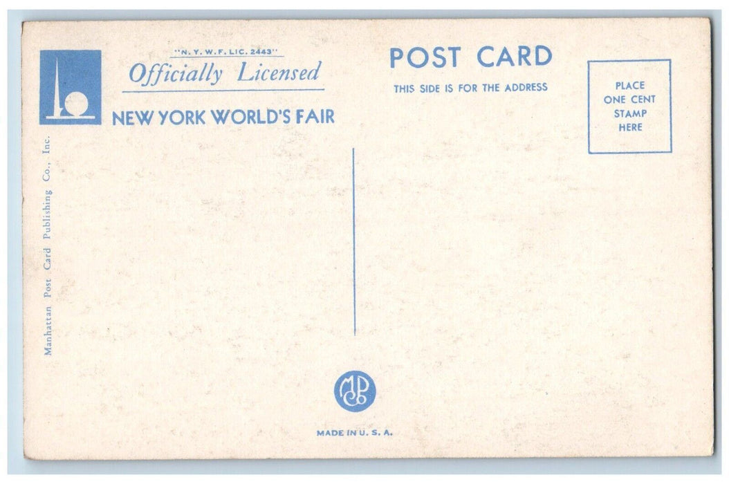 The Waterfall At Electric Utilities Building New York Word's Fair Postcard