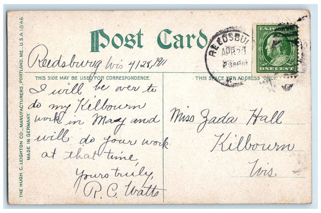 1911 Park Street Church Subway Tremont Poole Piano Boston Massachusetts Postcard