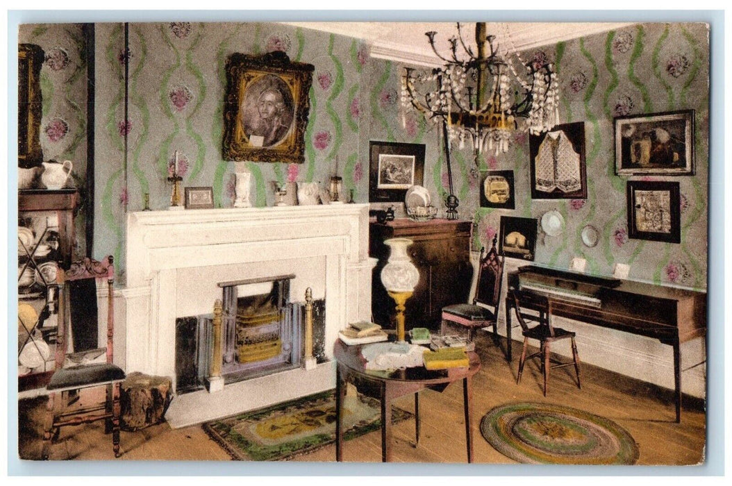c1940 Team Room Madam Jumel Aaron Burr Washington Headquarters New York Postcard