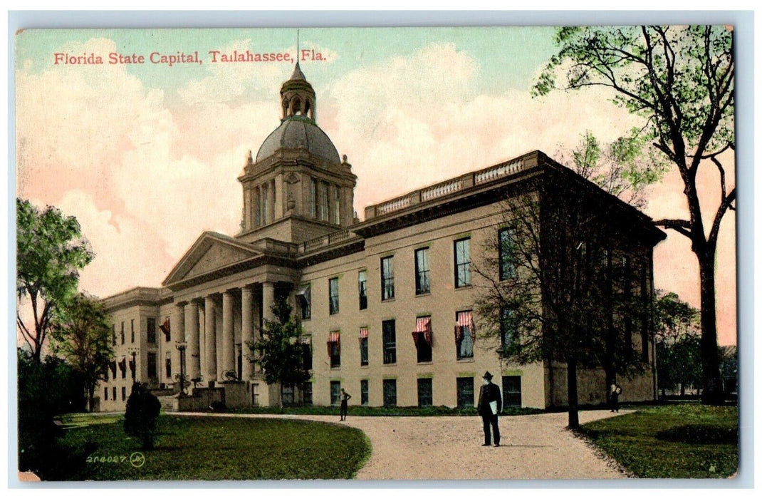 c1910's Florida State Capital Building Tallahassee Florida FL Antique Postcard