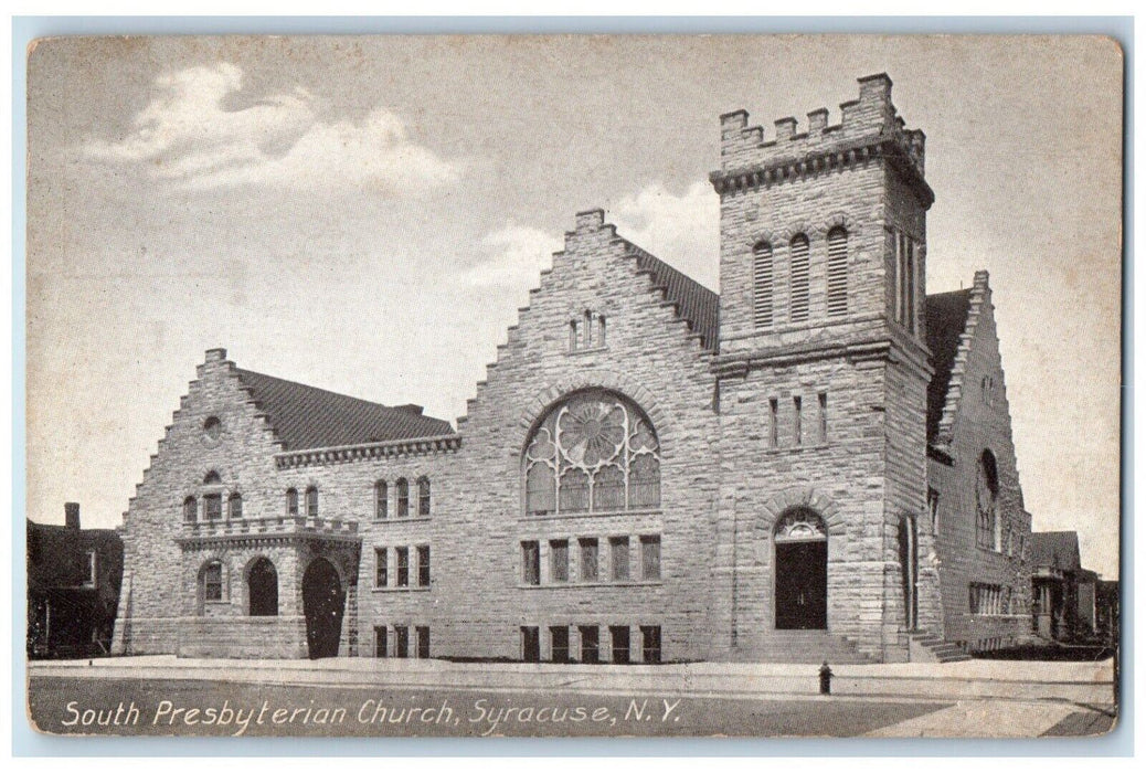 c1910's South Presbyterian Church Exterior Scene Syracuse New York NY Postcard