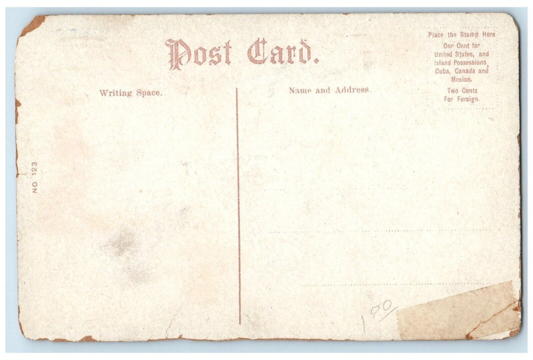 c1910's Grave Of Franklin Cemetery Boston Massachusetts MA Antique Postcard