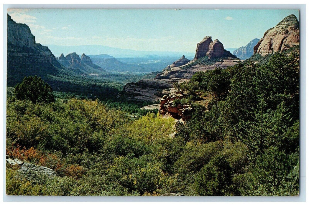 c1950's View From Schnebly Hill Oak Creek Canyon Arizona AZ Vintage Postcard