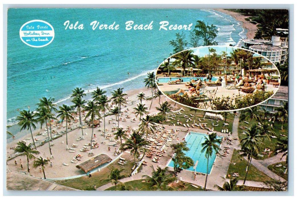 c1960's Holiday Inn Isla Verde Beach Resort San Juan Puerto Rico Postcard