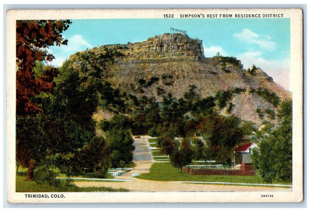 c1930's Simpson's Rest From Residence District Trinidad Colorado CO Postcard