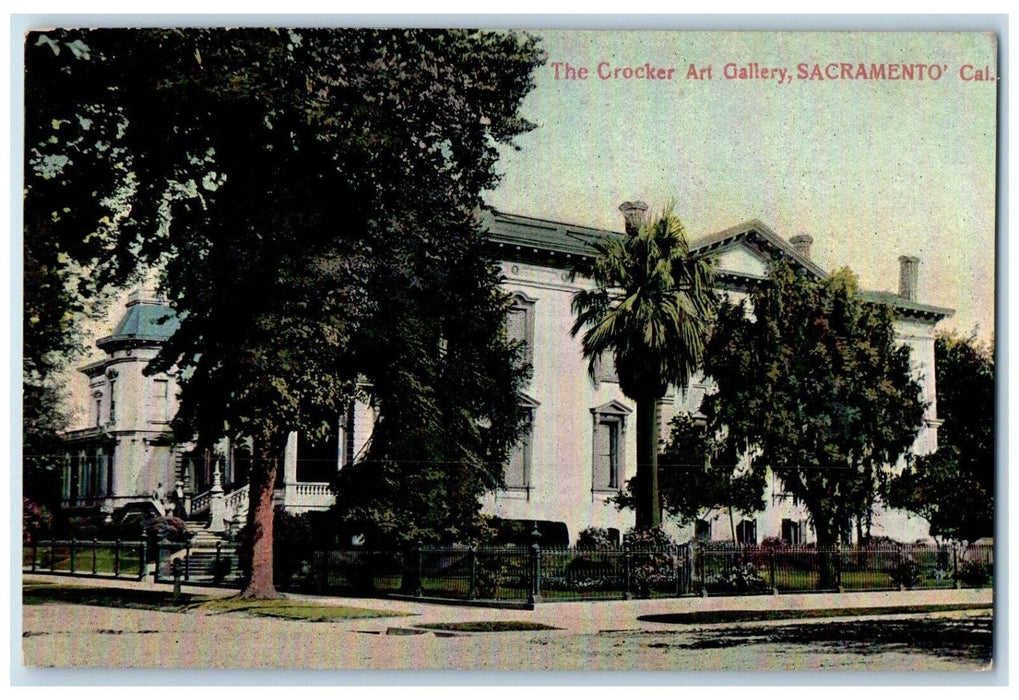 c1910's The Crocker Art Gallery Sacramento California CA Antique Postcard
