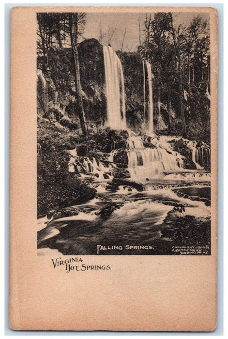 1904 Falling Springs Virginia Hot Springs Antique Unposted Postcard