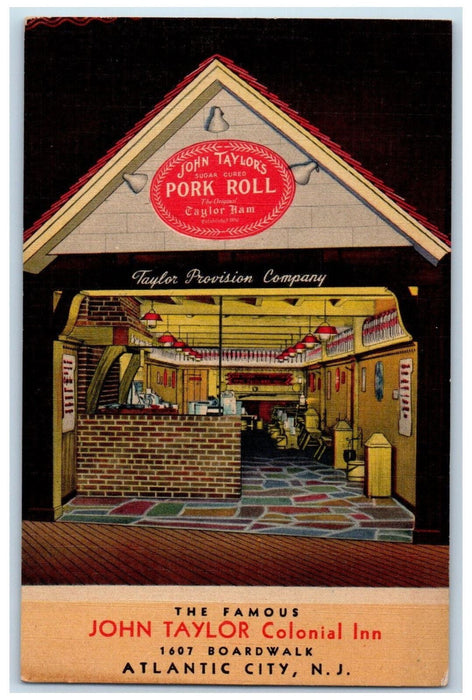 c1960's The Famous John Taylor Colonial Inn Atlantic City NJ Postcard
