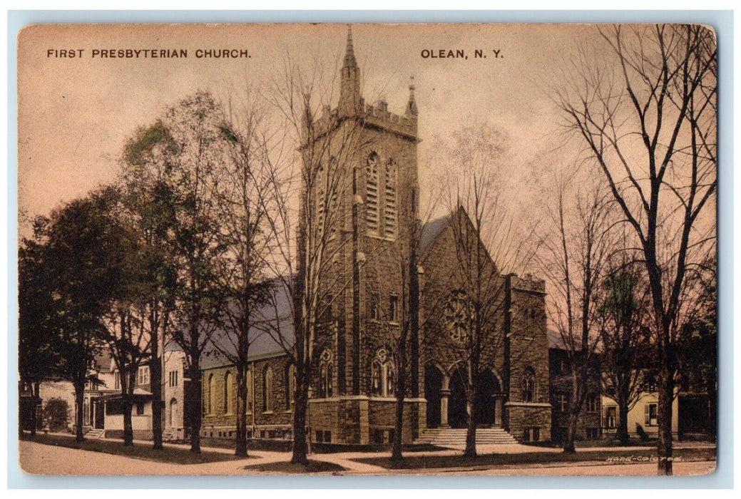 First Presbyterian Church Anniversary Rally Day Olean New York NY Postcard
