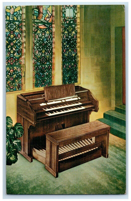 1960 Beautiful Conn Classic Concert Instrument Superior Organ Indiana Postcard