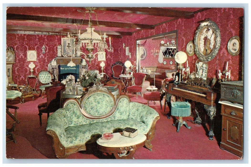 1965 Ye Olde Hoosier Inn Wilson Way Highway Parlor Stockton California Postcard