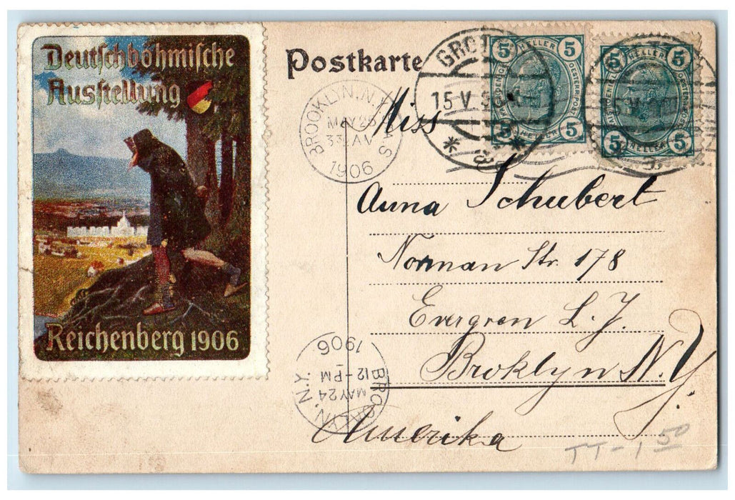 1906 Neumann's Gasthof Gruss Aus Pankraz Antique Multiview Postcard
