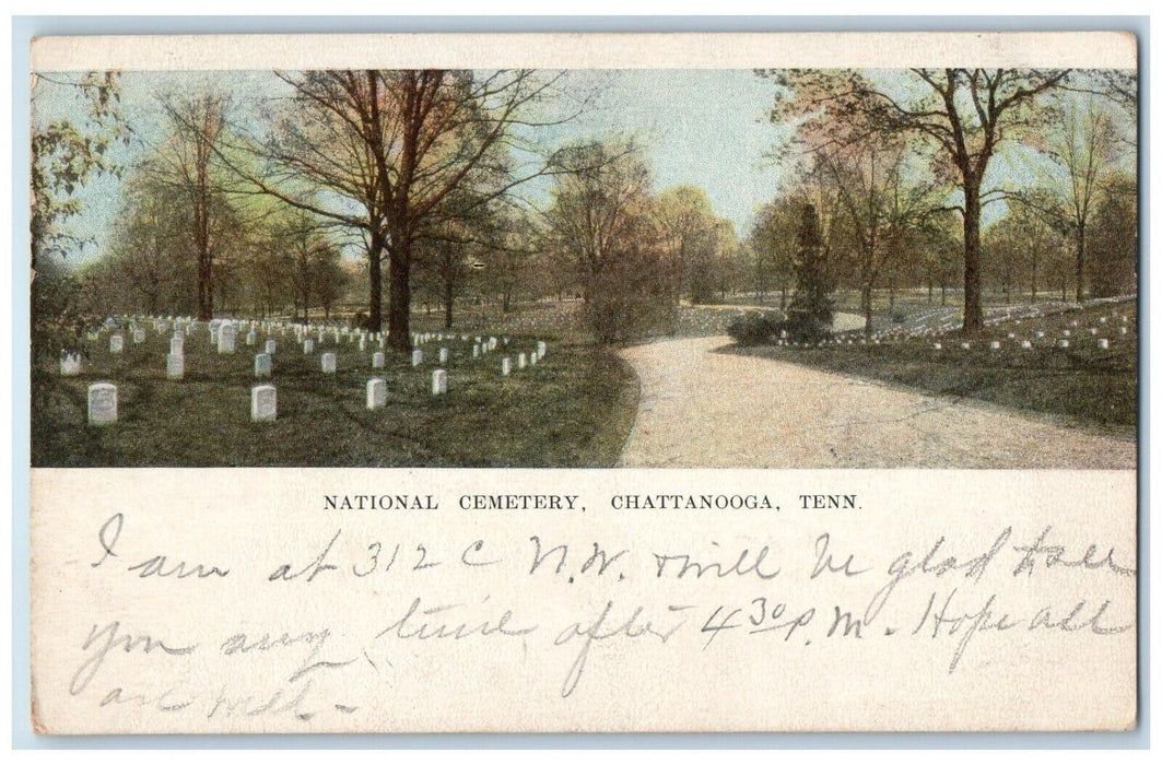 1908 National Cemetery Graveyard Park Road Chattanooga Tennessee Posted Postcard