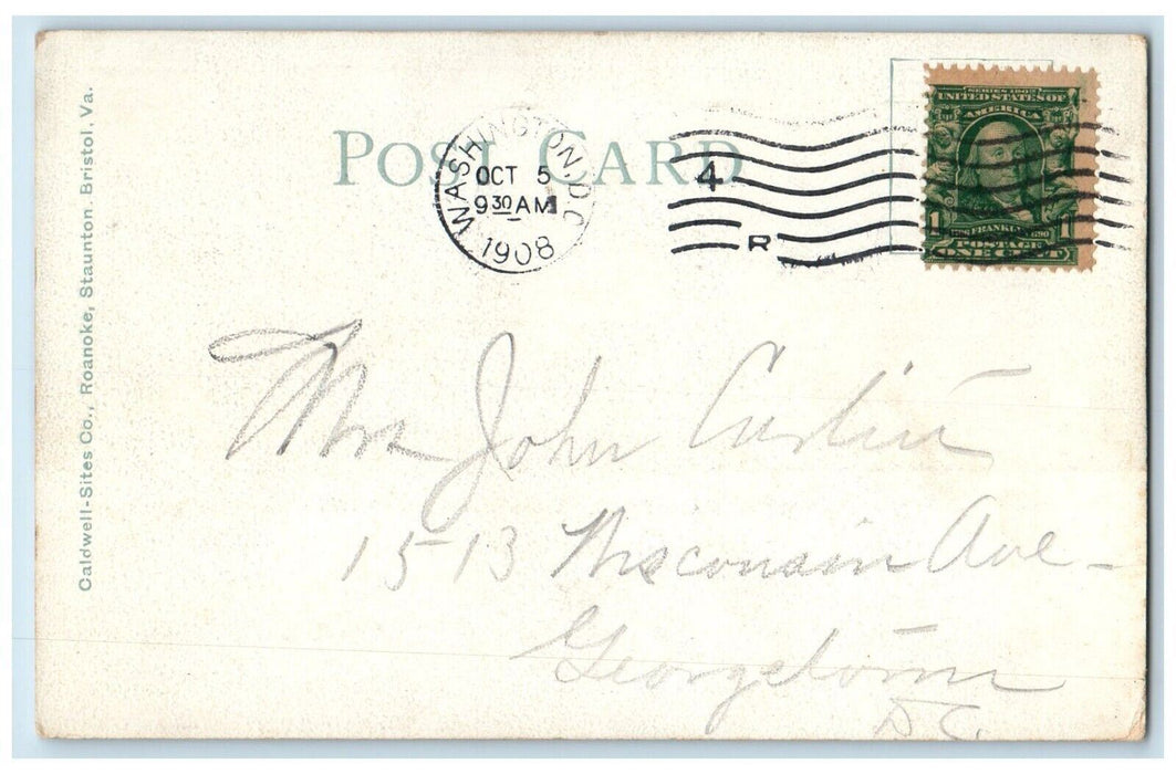 1908 National Cemetery Graveyard Park Road Chattanooga Tennessee Posted Postcard
