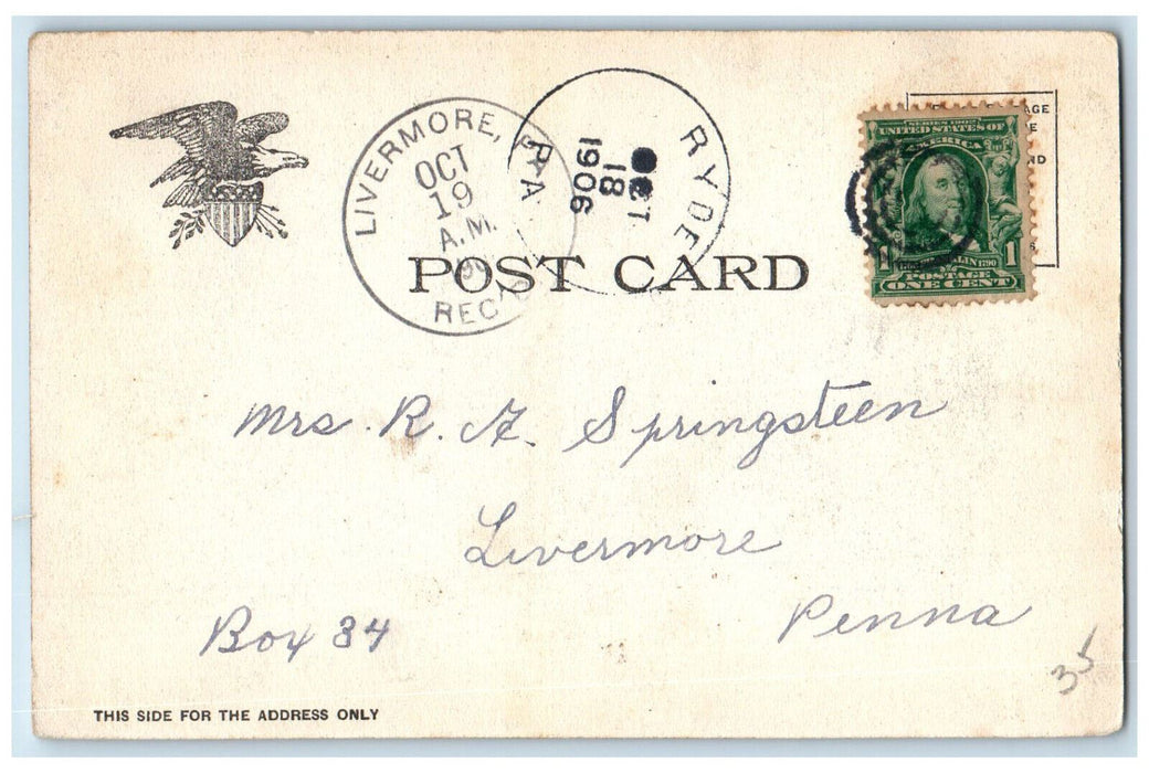 1906 Long Stairs The Queen's Staircase Nassau Bahamas Livermore PA Postcard