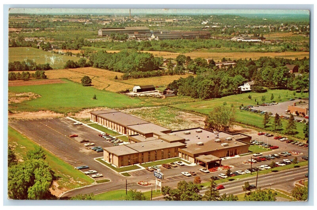 1974 Bird's Eye View Sheraton Motor Inn Lockport North Tonawanda NY Postcard