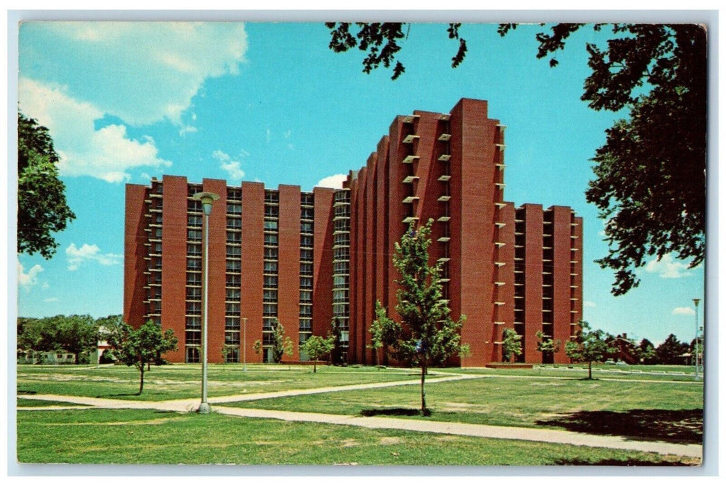 The Towers Dormitories University Of Oklahoma Panoramic View Norman OK Postcard