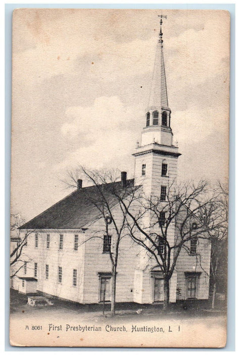 c1905 First Presbyterian Church Huntington Long Island New York NY Postcard