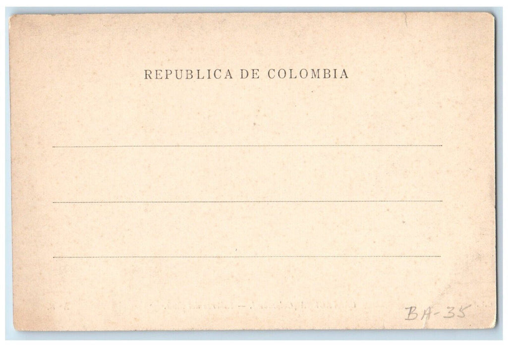 c1905 Cartagena Colombia Riberas Del Sinu Republic OF Colombia Vintage Postcard