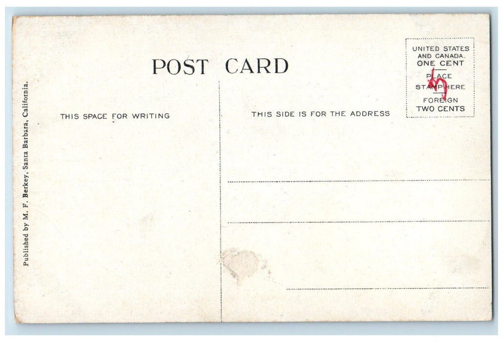 c1910's Birds Eye View Of Santa Barbara California CA Unposted Antique Postcard