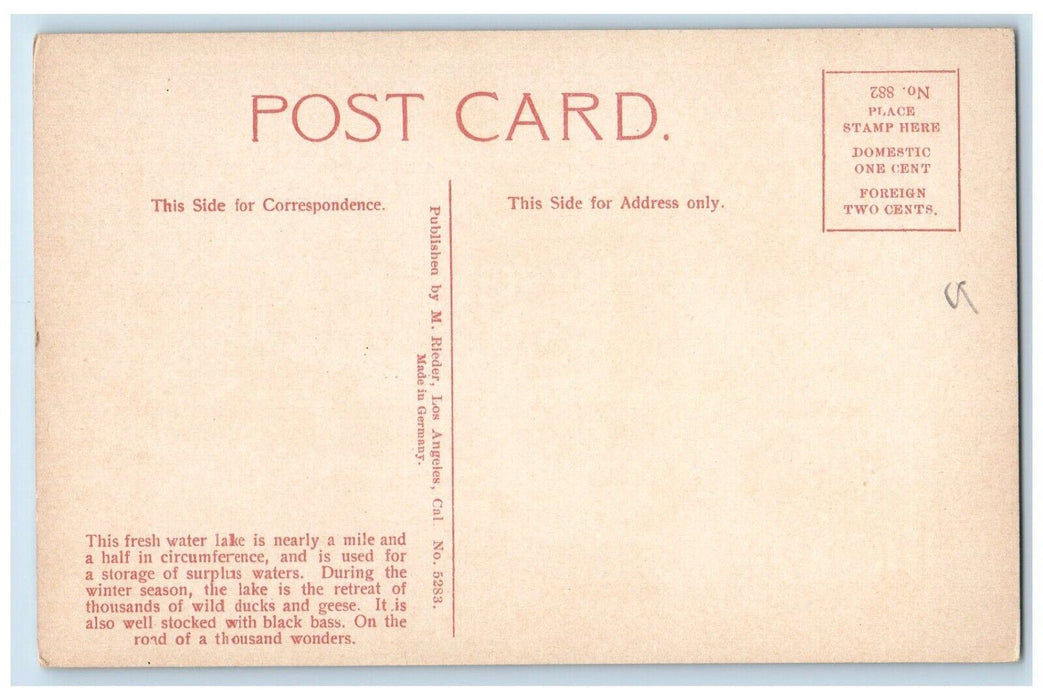 Laguna Blanca Hope Ranch Drive Santa Barbara California CA Antique Postcard