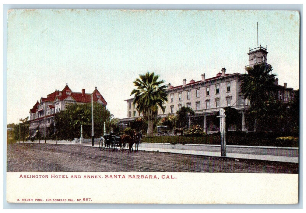 c1905 Arlington Hotel And Annex Santa Barbara California CA Antique Postcard