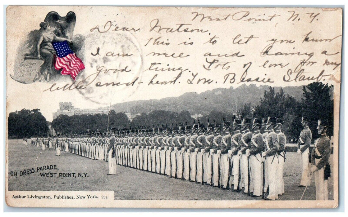 1903 Dress Parade West Point Army Arthur Livingston Publisher New York Postcard