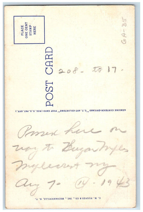 1943 Mohican Trail in Catskills Point Lookout East Windham New York NY Postcard