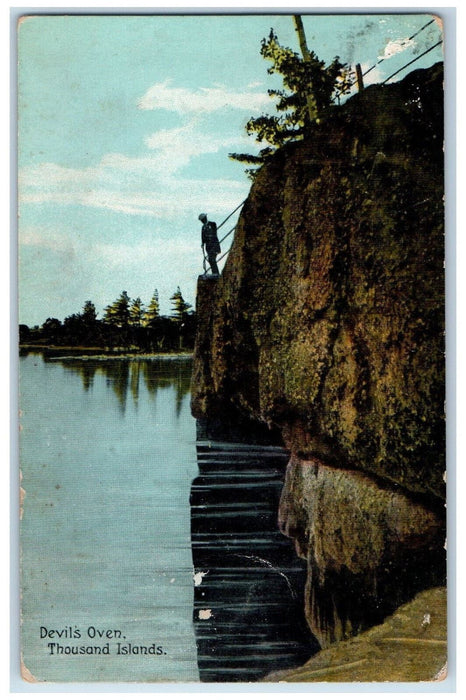 c1910 Bay of Quinte Route Devil's Oven Thousand Islands New York NY Postcard
