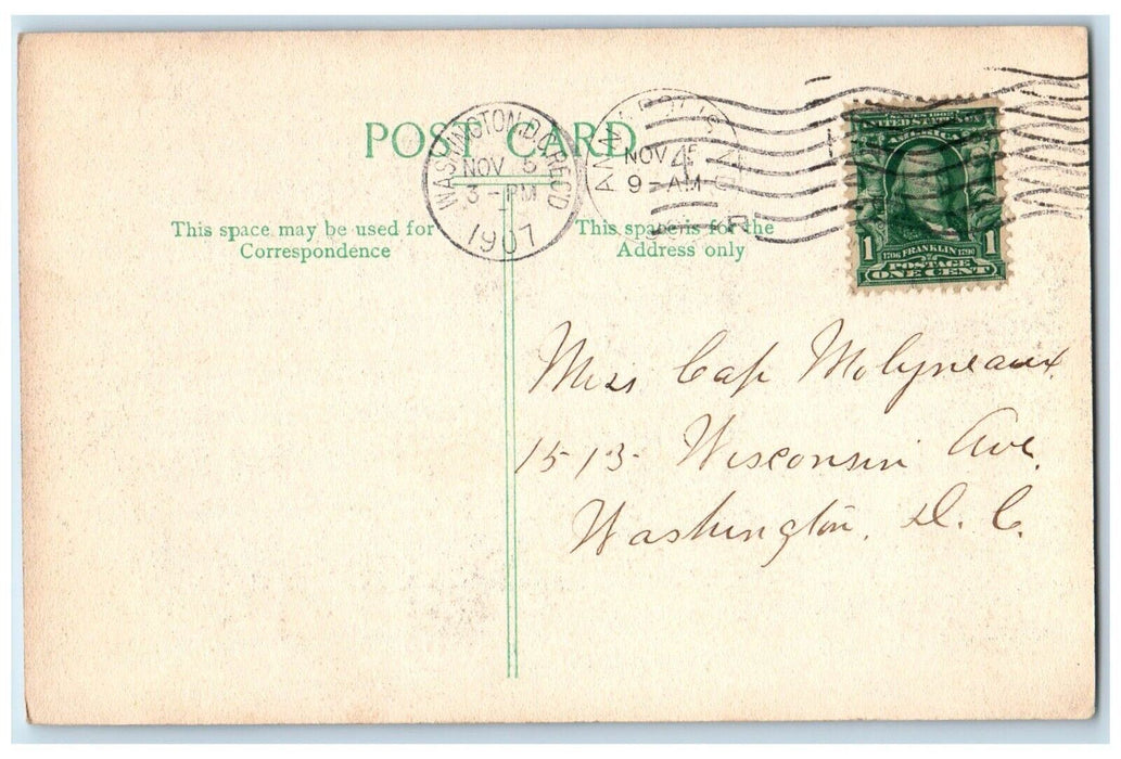 1907 The Chapel Building Exterior Street Road Field Annapolis Maryland Postcard