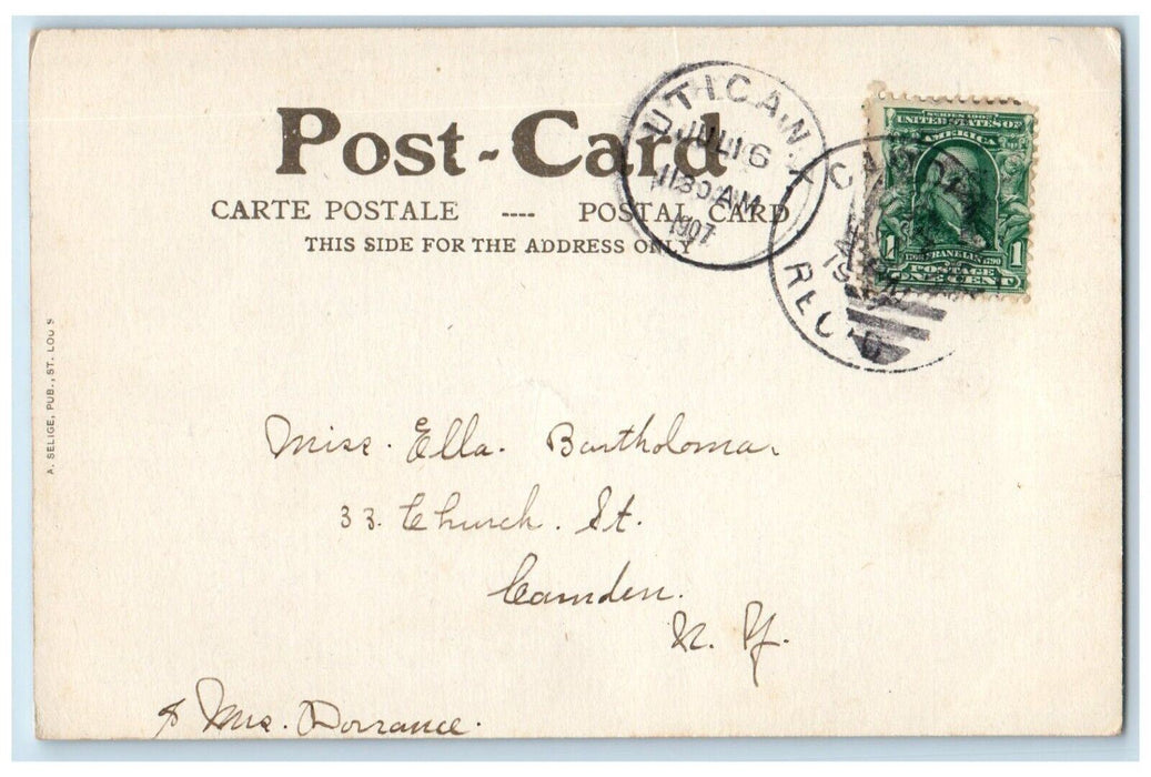 1907 Feeding The Hungry Tennis Court Golden Gate Park San Francisco CA Postcard