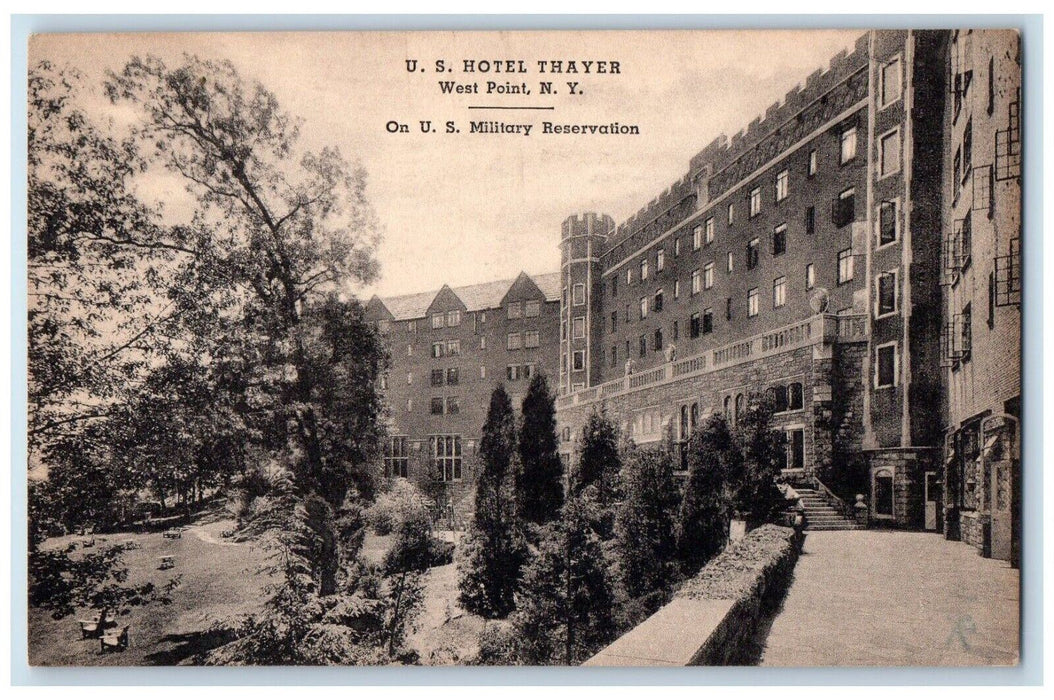 c1940 US Hotel Thayer West Point New York Meal US Military Reservation Postcard